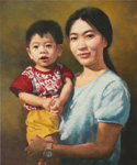 賴英澤人像畫_母與子 A Portrait of Mother and Son_Painted by Lai Ying-Tse_SLCW