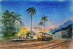 Jingtong Station at night time 菁桐車站夜色
