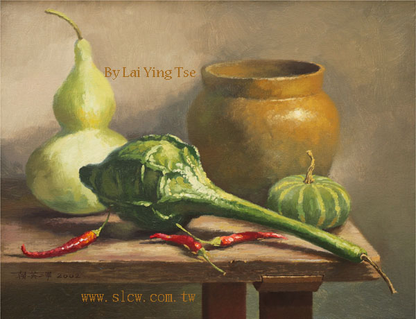 古早味的瓠瓜記憶_賴英澤 繪 _The memory of old fashion bottle gourd 